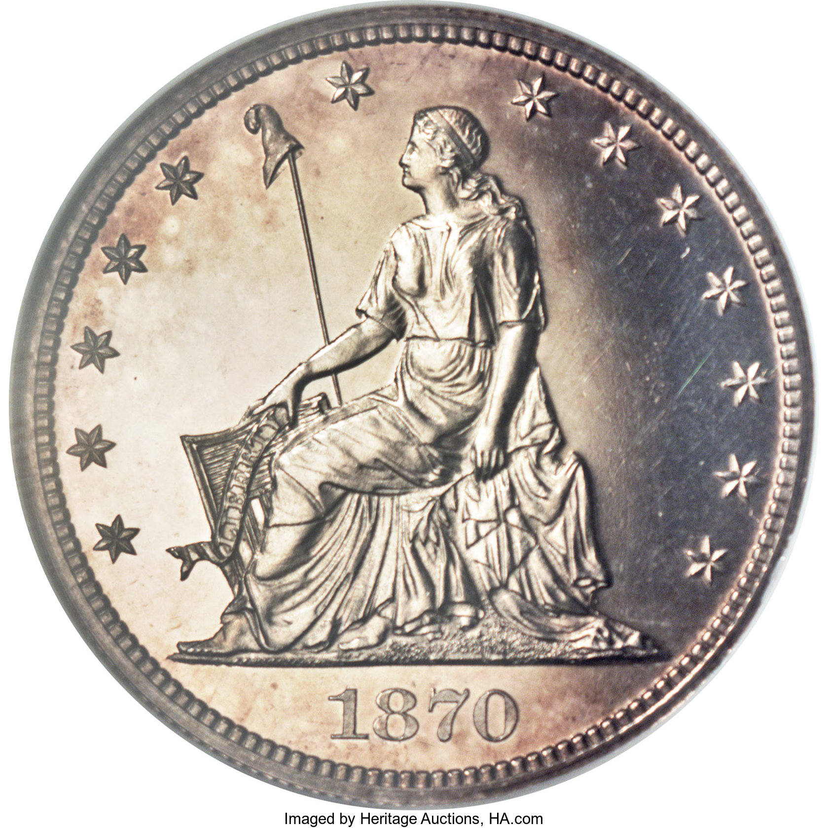 image for: 1870 50C Half Dollar, Judd-933, Pollock-1039, Low R.7, PR64 Cameo NGC....