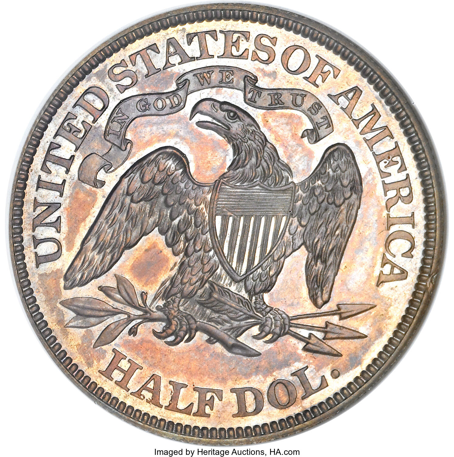 image for: 1870 50C Half Dollar, Judd-935, Pollock-1041, High R.6, PR64 Brown NGC....
