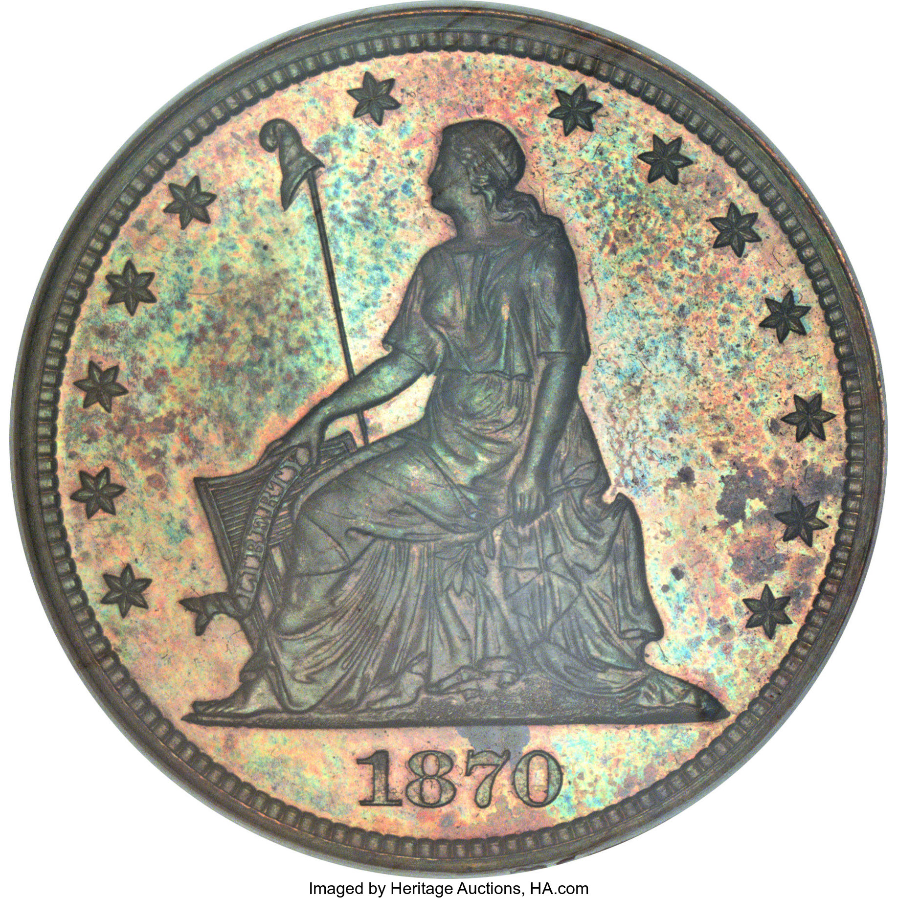 image for: 1870 50C Half Dollar, Judd-936, Pollock-1042, High R.6, PR65 Brown NGC....