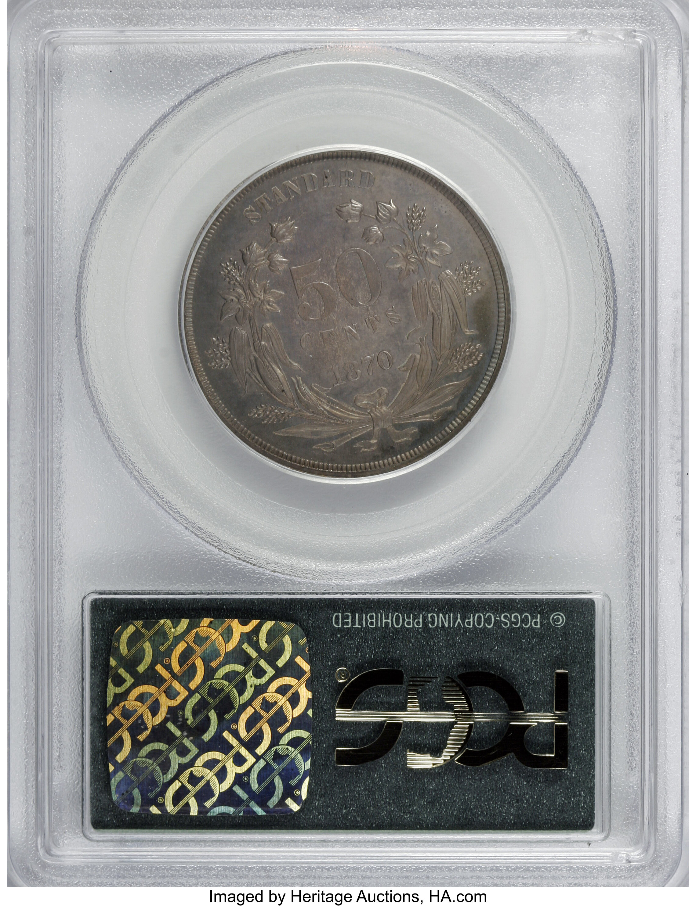 image for: 1870 50C Standard Silver Half Dollar, Judd-958, Pollock-1109, High R.6, PR65 PCGS....