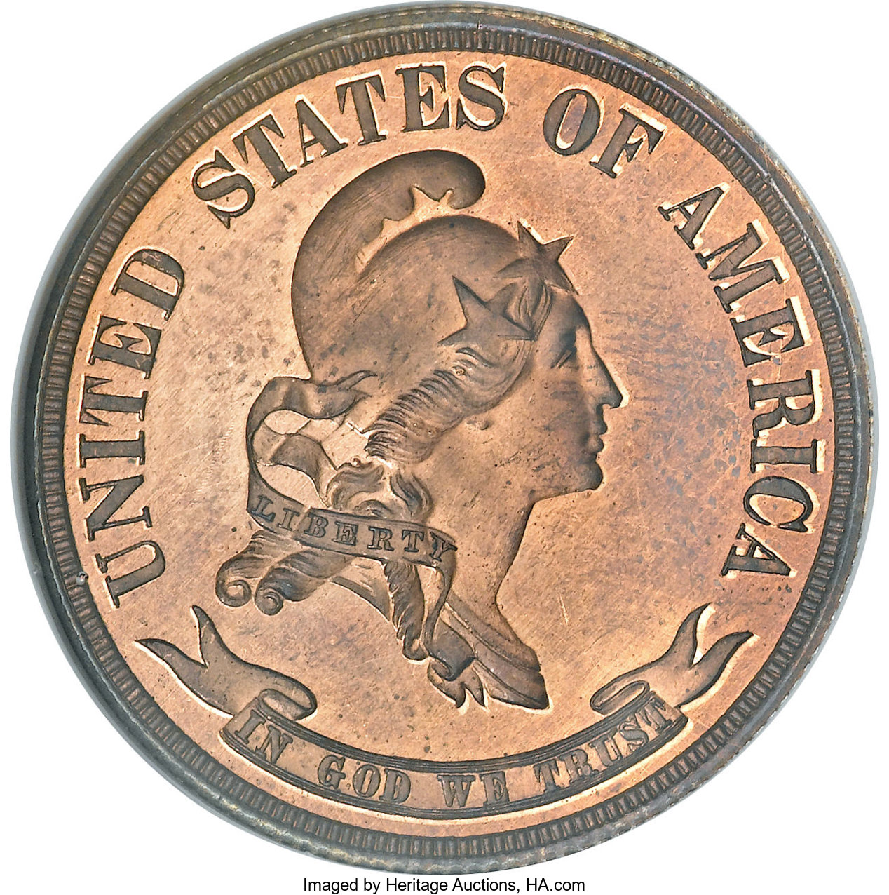 image for: 1870 50C Standard Silver Half Dollar, Judd-971, Pollock-1082, High R.7, PR65 Red NGC....