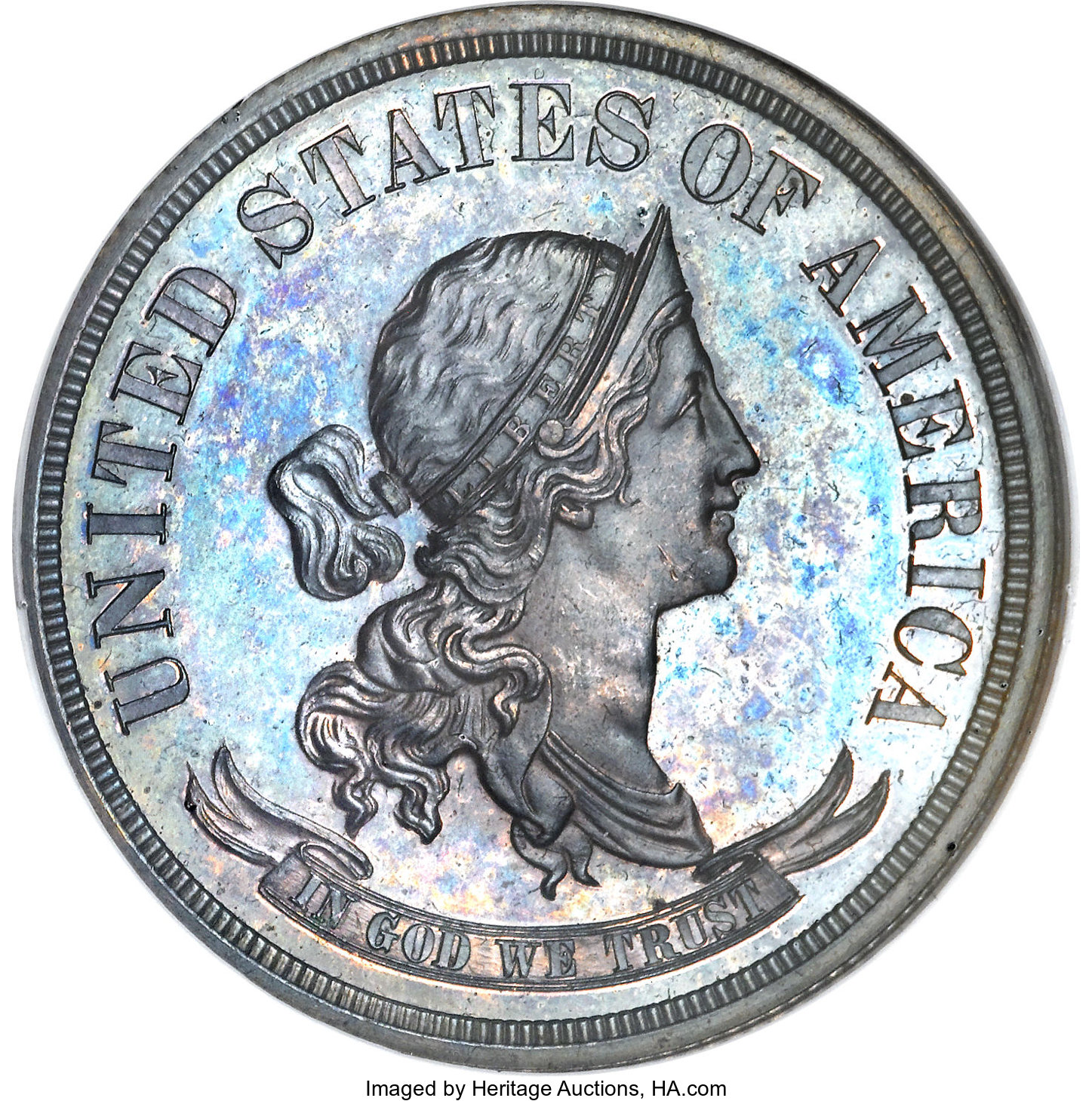 image for: 1870 50C Standard Silver Half Dollar, Judd-983, Pollock-1103, High R.7, PR65 Brown NGC....