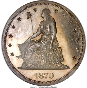 image for: 1870 $1 Dollar, Judd-1003, Pollock-1135, Low R.7, PR64 Cameo NGC....
