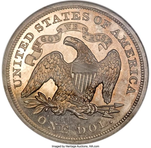image for: 1870 $1 Dollar, Judd-1003, Pollock-1135, Low R.7, PR64 Cameo NGC....