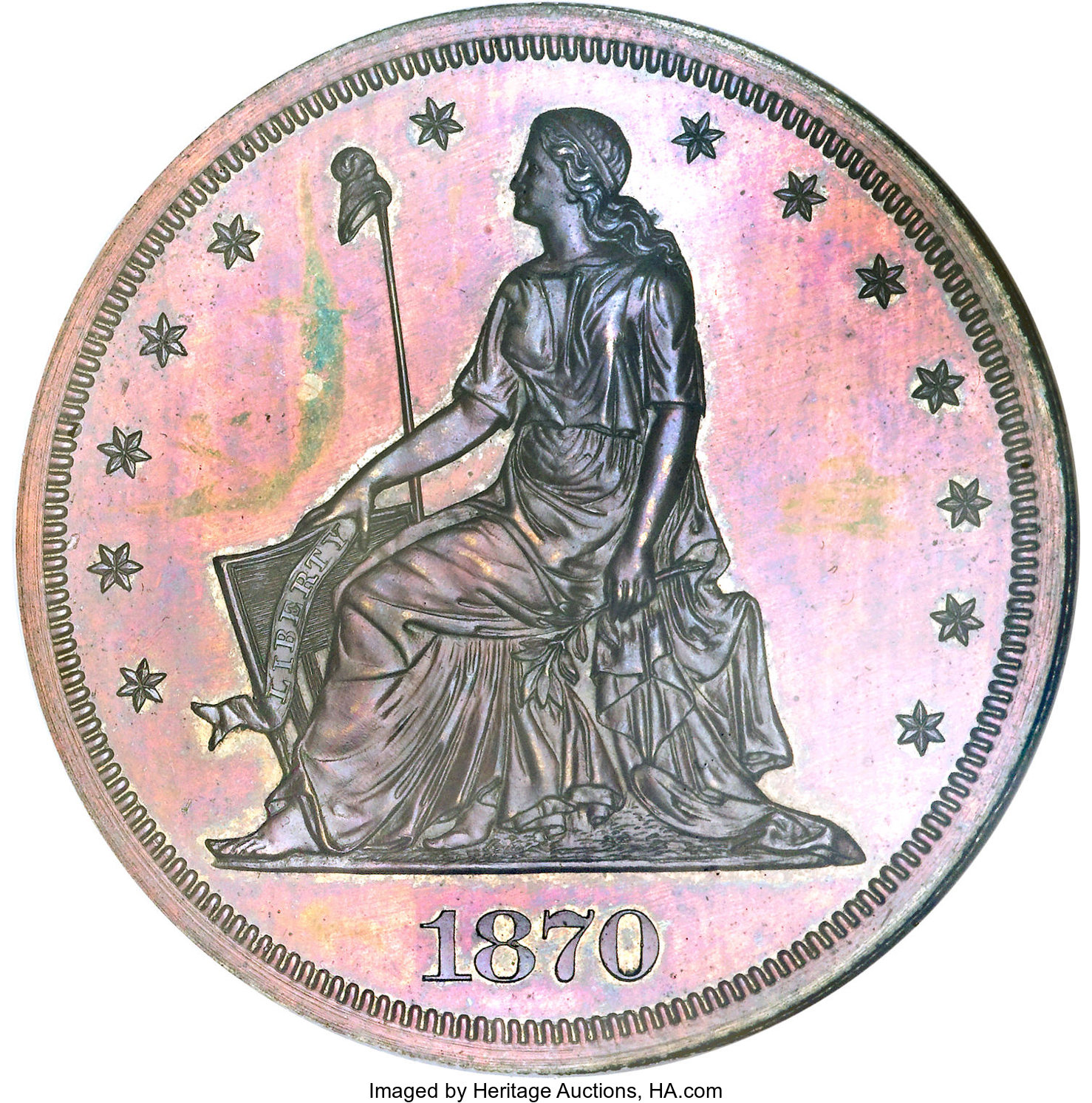 image for: 1870 $1 Dollar, Judd-1004, Pollock-1136, Low R.7, PR64 Brown NGC....