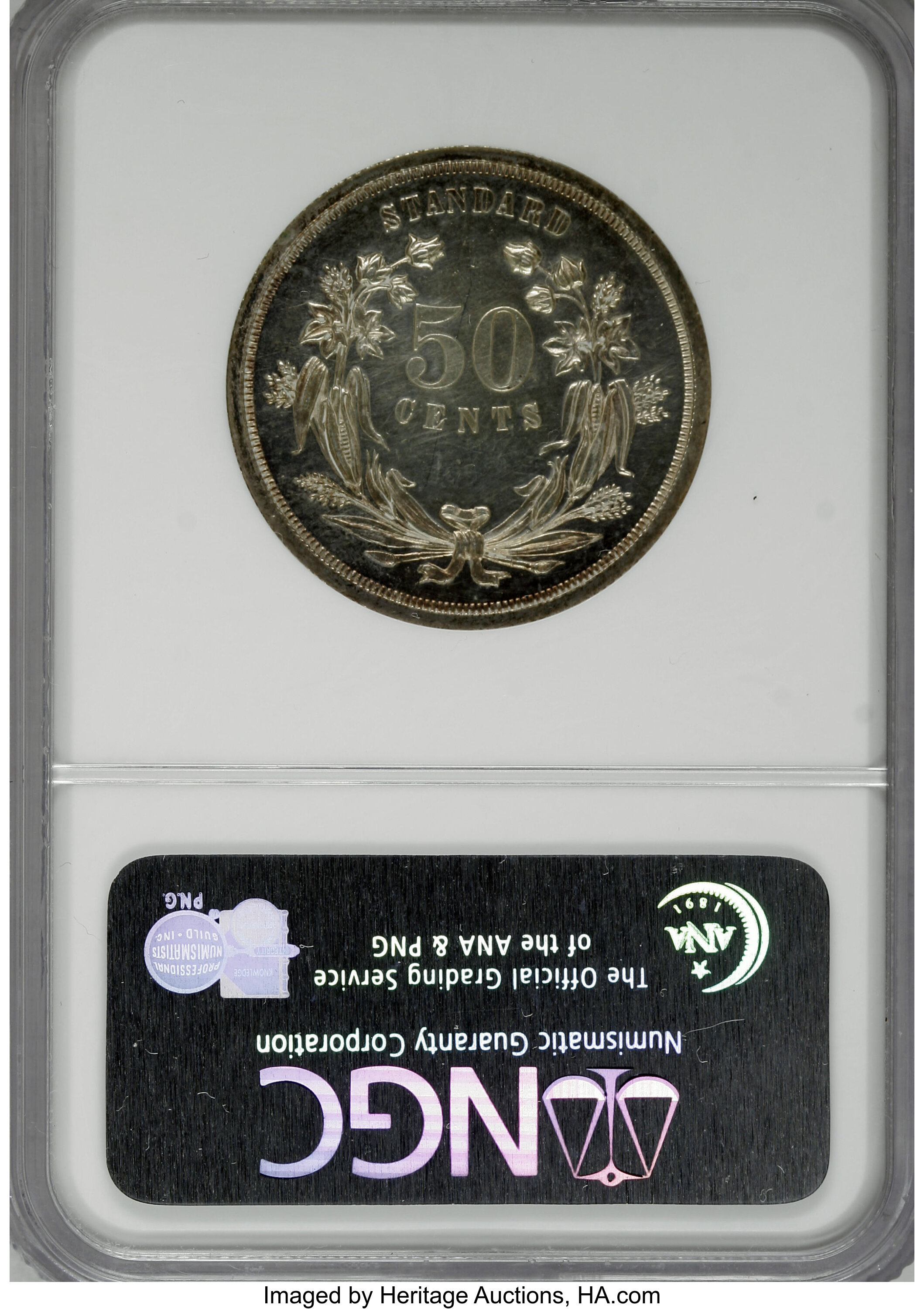 image for: 1871 50C Standard Silver Half Dollar, Judd-1111, Pollock-1247, Low R.7, PR62 Cameo NGC....