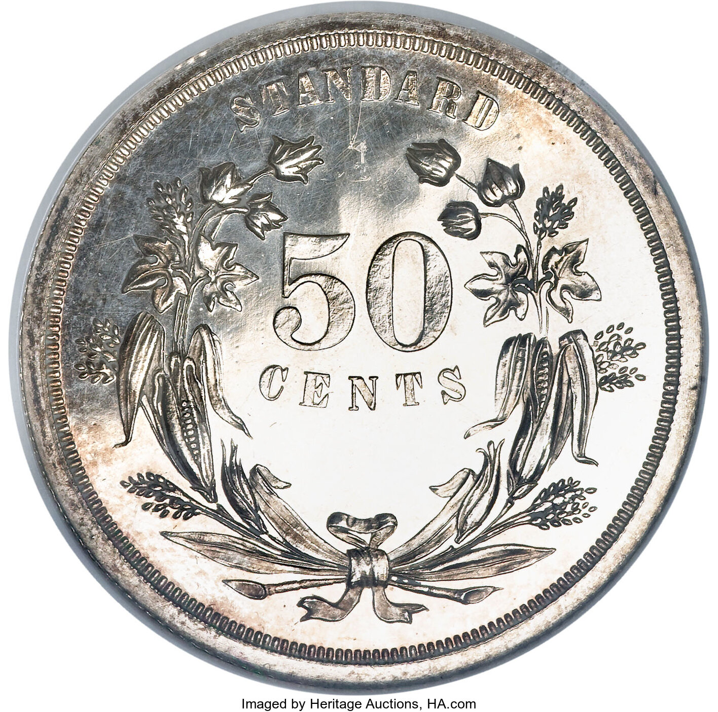 image for: 1871 50C Standard Silver Half Dollar, Judd-1111, Pollock-1247, Low R.7, PR62 Cameo NGC....