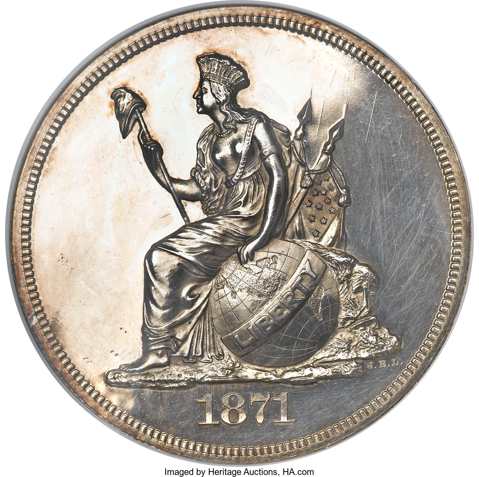 image for: 1871 $1 Dollar, Judd-1127, Pollock-1263, R.8, PR63 NGC....