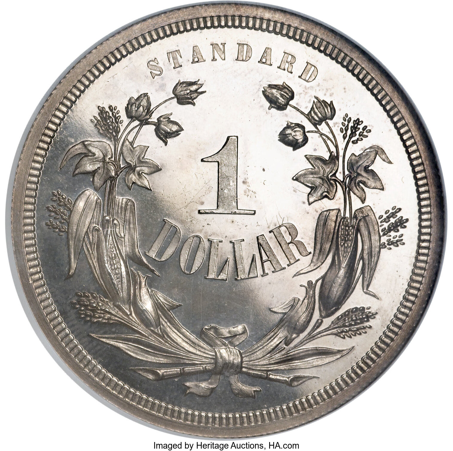 image for: 1871 $1 Standard Silver Dollar, Judd-1133, Pollock-1270, High R.6, PR64 Cameo NGC....