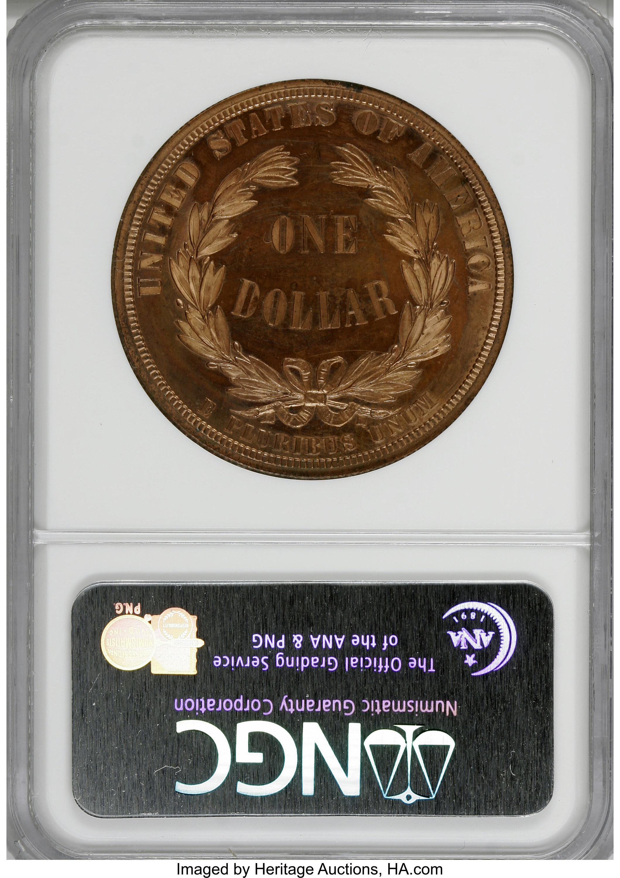 image for: 1876 $1 Sailor Head Dollar, Judd-1460, Pollock-1610, R.7, PR65 Red Cameo NGC....