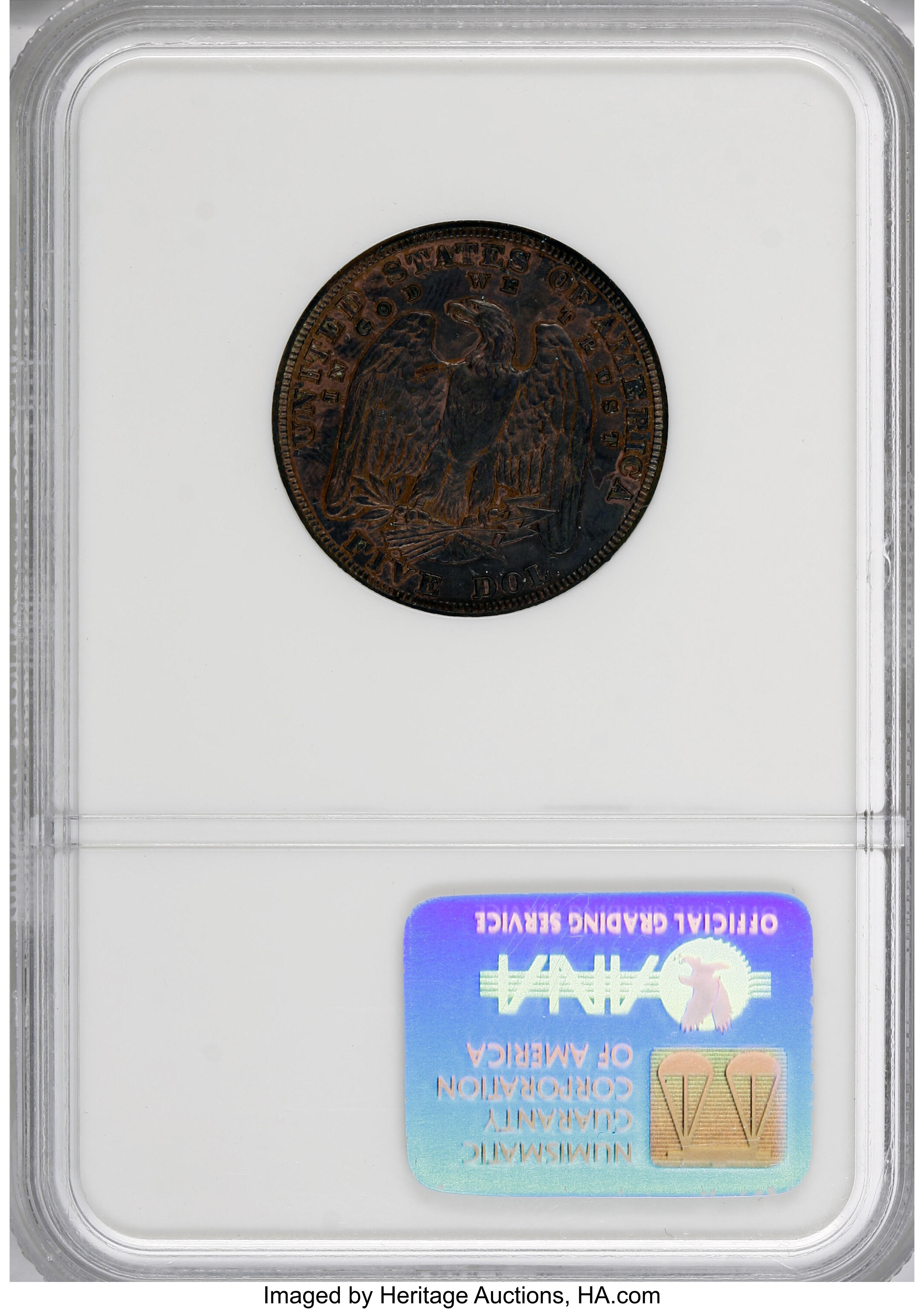 image for: 1878 $5 Five Dollar, Judd-1571, Pollock-1765, Low R.7, PR62 Brown NGC....