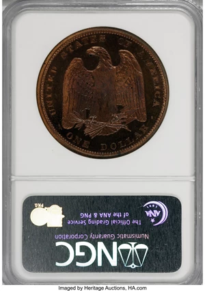 image for: 1879 $1 Morgan Dollar, Judd-1612, Pollock-1808, Low R.7, PR65 Red NGC....