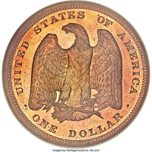 image for: 1879 $1 Morgan Dollar, Judd-1612, Pollock-1808, Low R.7, PR65 Red NGC....
