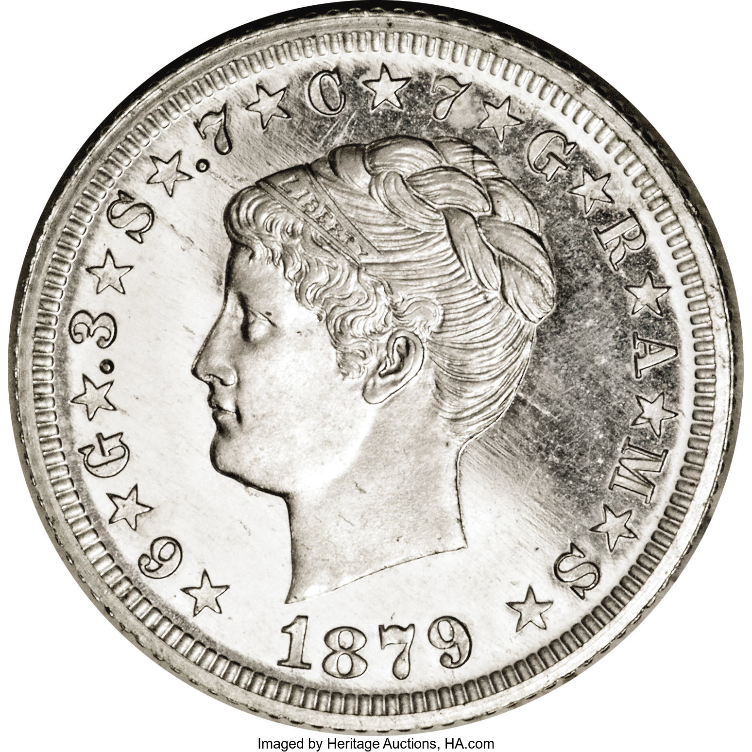 image for: 1879 $4 Coiled Hair Four Dollar, Judd-1640, Pollock-1840, High R.7, PR66 Cameo NGC....