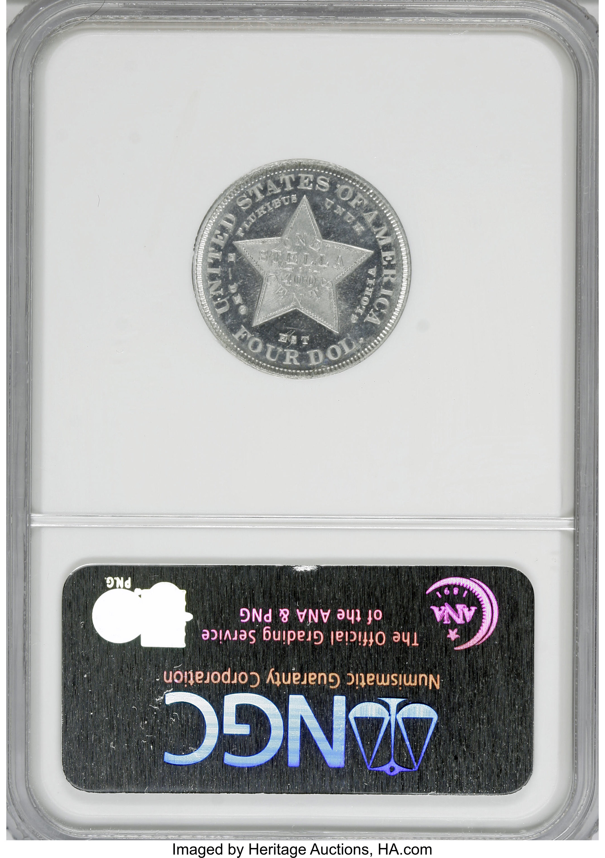 image for: 1879 $4 Coiled Hair Four Dollar, Judd-1640, Pollock-1840, High R.7, PR66 Cameo NGC....