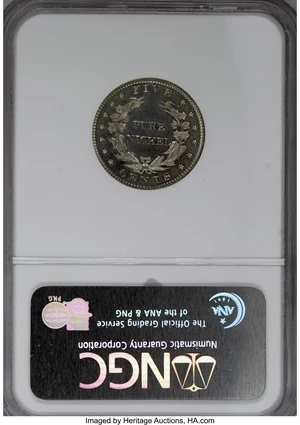 image for: 1883 5C Liberty Head Five Cents, Judd-1704, Pollock-1908, Low R.6, PR64 Cameo NGC....