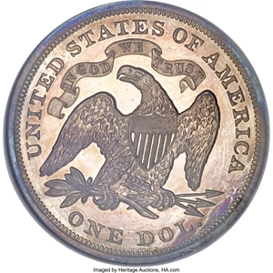 image for: 1870 $1 Dollar, Judd-1003, Pollock-1135, Low R.7, PR65 NGC....