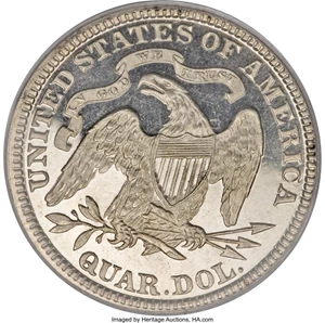 image for: 1891 25C PR64 Deep Cameo PCGS....