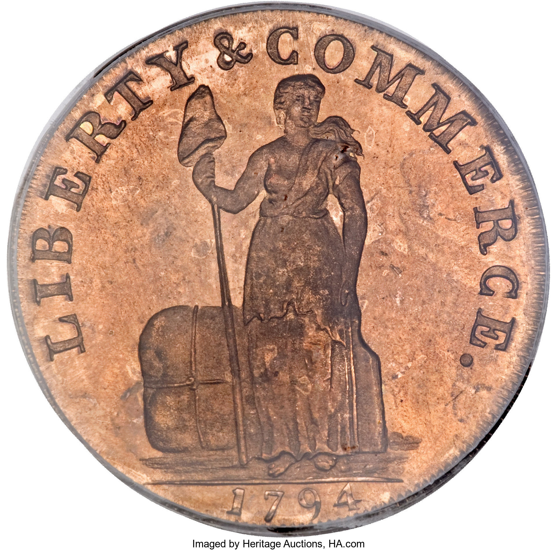 image for: 1794 1C Talbot, Allum & Lee Cent, NEW YORK MS66 Red PCGS....