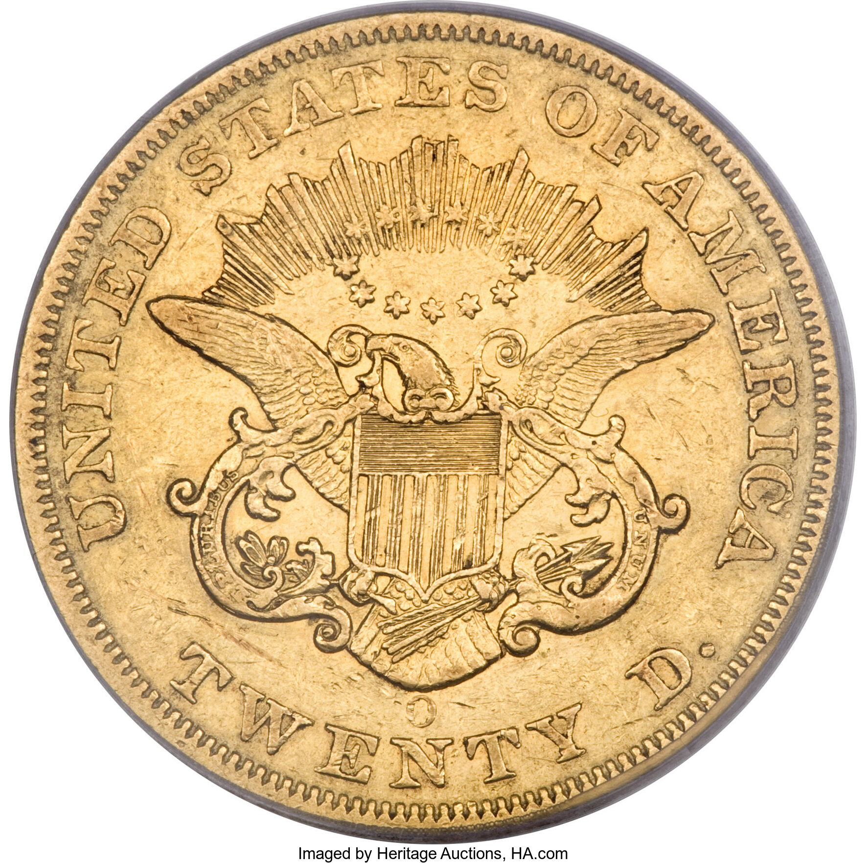 image for: 1856-O $20 XF45 PCGS. CAC....