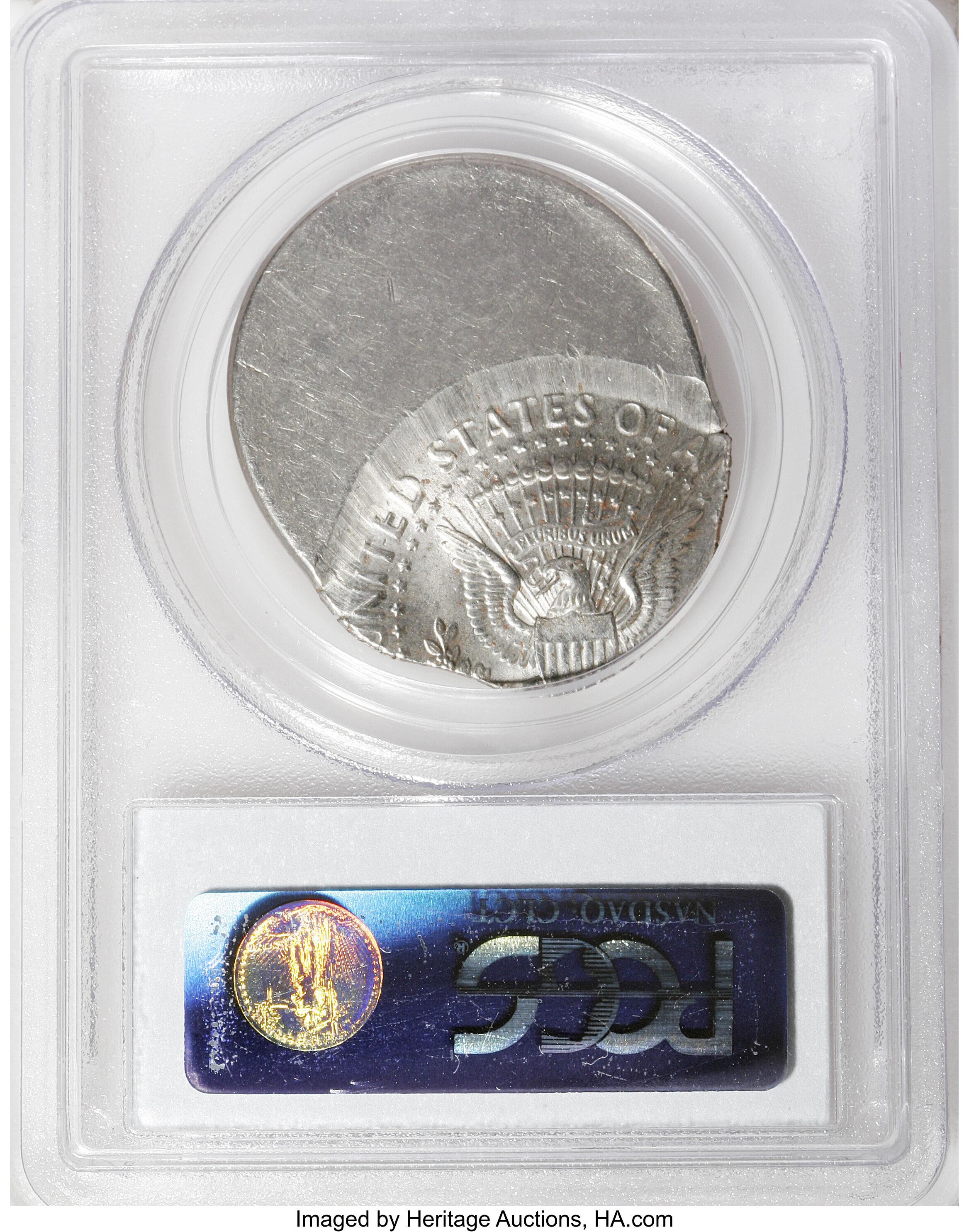 image for: 1991-D 50C Kennedy Half--Struck 50% Off Center--MS62 PCGS....