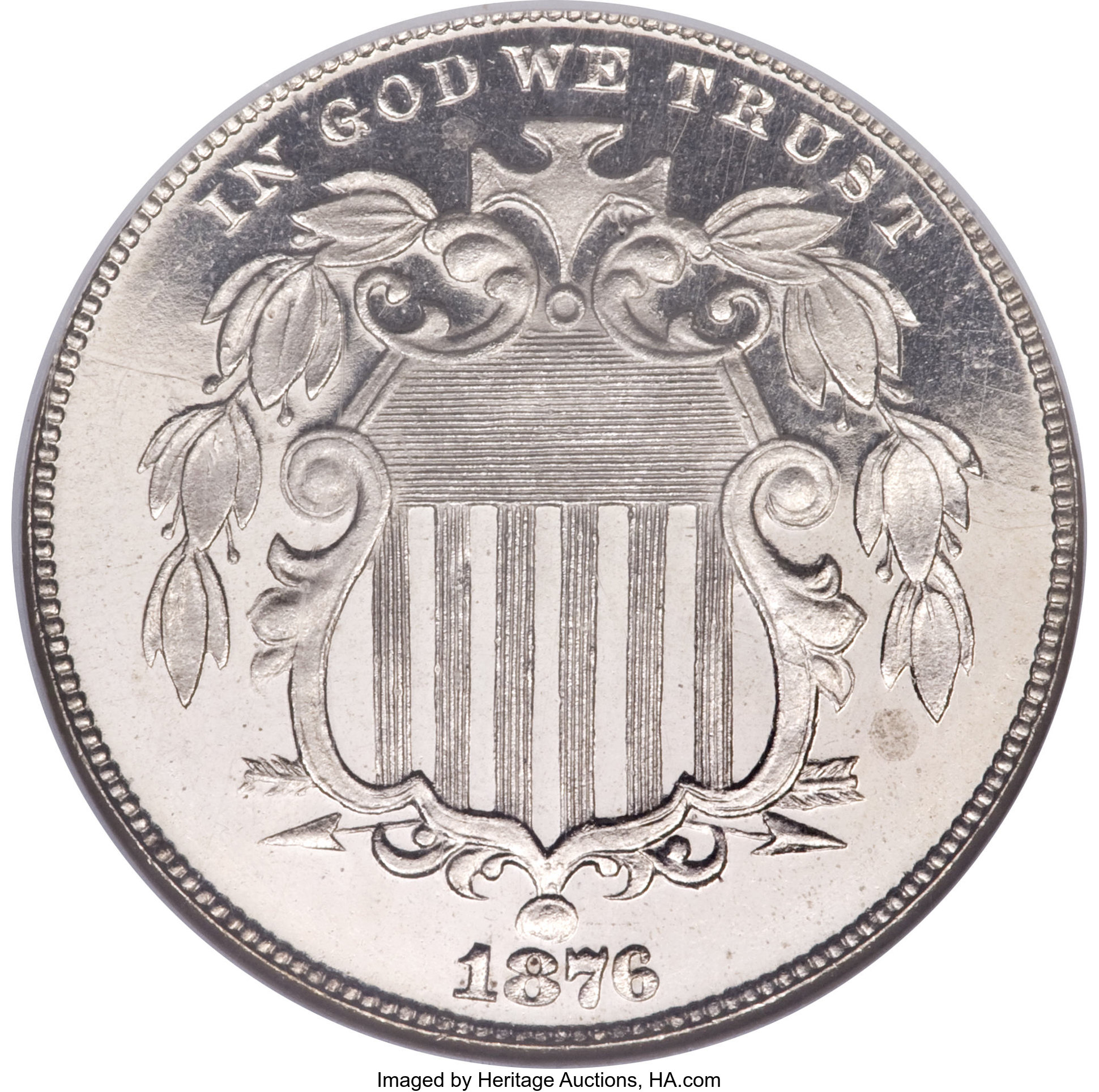 image for: 1876 5C PR66 Ultra Cameo NGC....