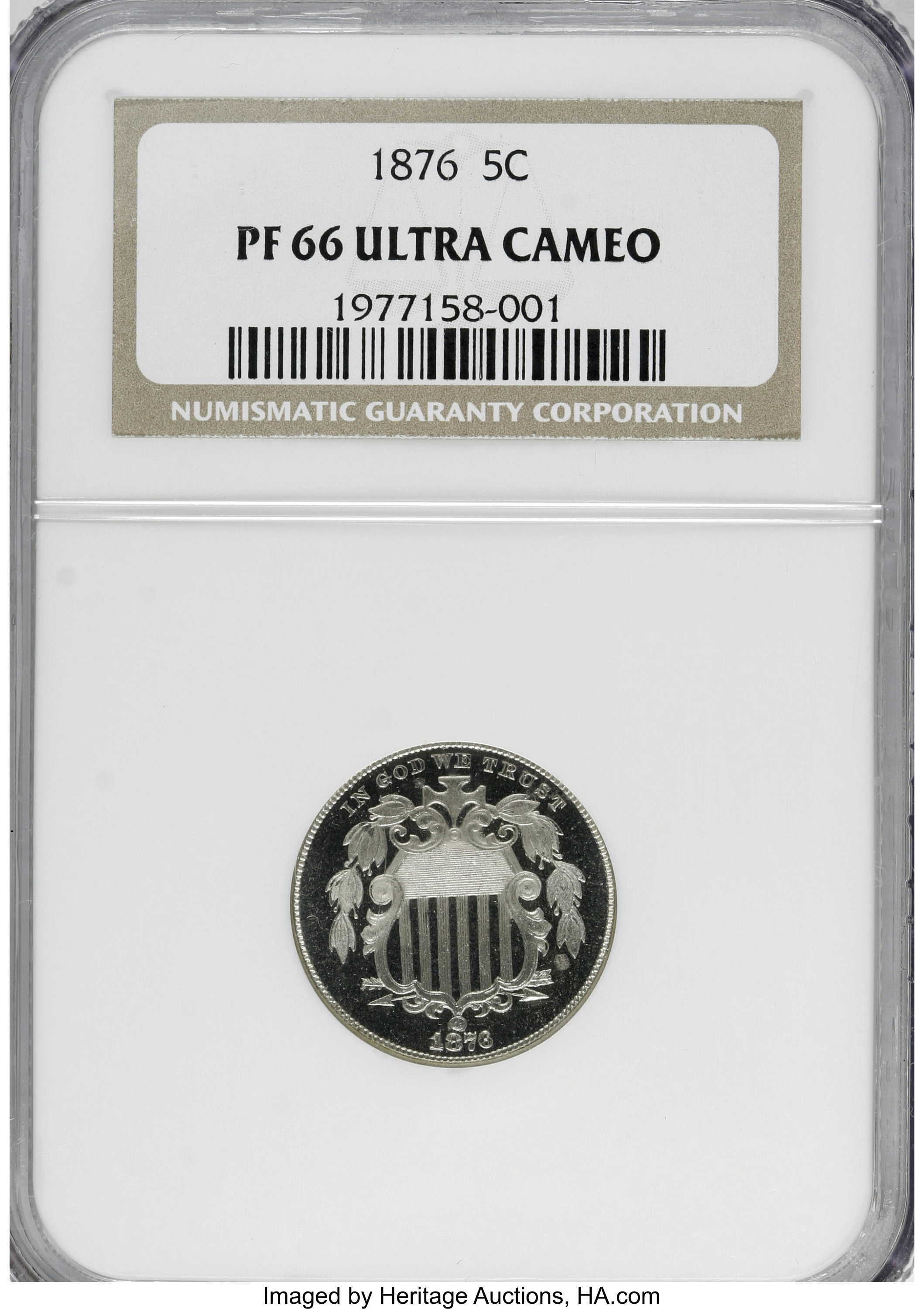 image for: 1876 5C PR66 Ultra Cameo NGC....