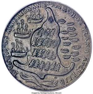 image for: 1778-1779 TOKEN Rhode Island Ship Token, Wreath Below, Pewter XF45 PCGS....