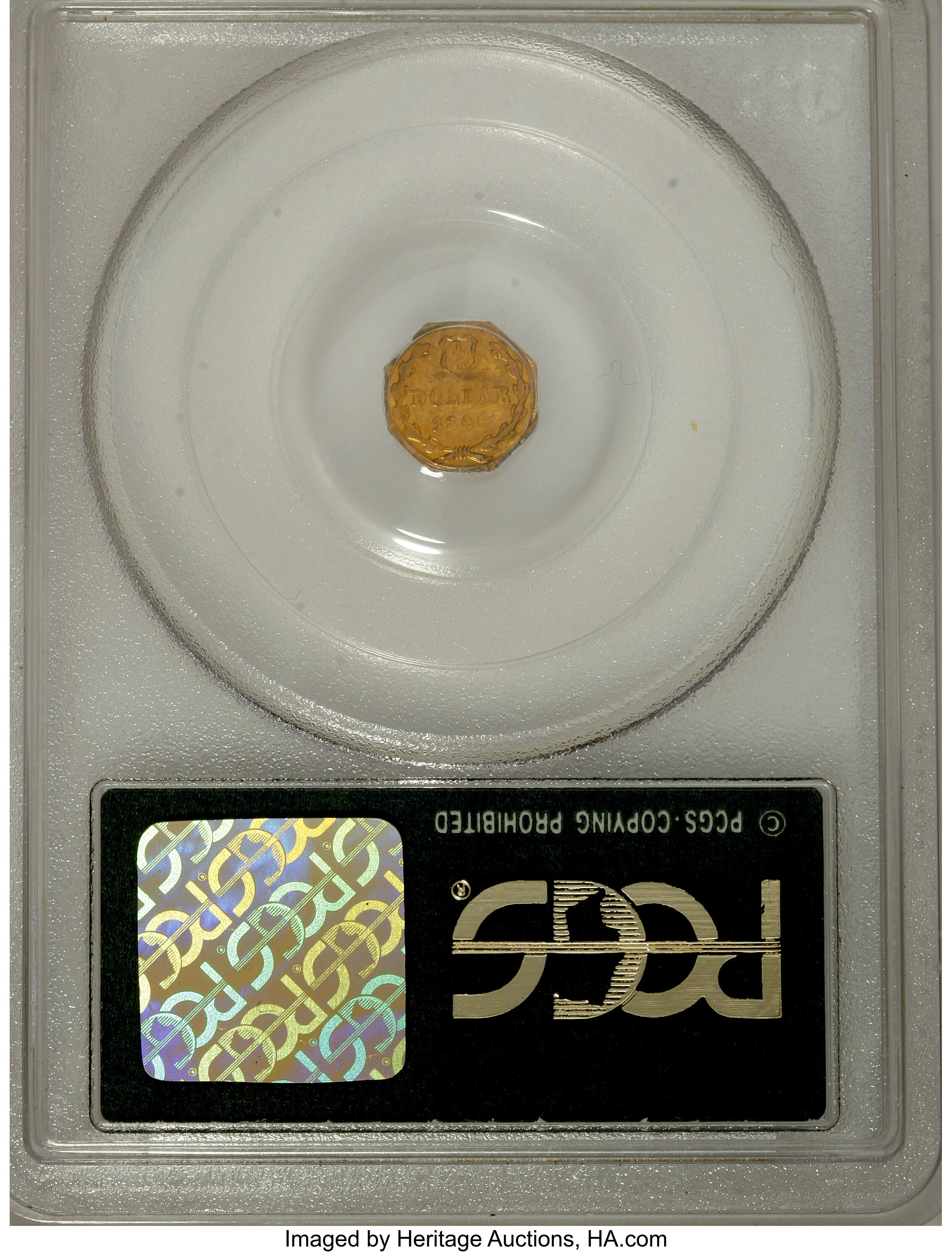 image for: 1866 25C Liberty Octagonal 25 Cents, BG-737, R.5, MS62 PCGS. PCGS Population (6/11). NGC Census: (0/1).   (#10564)...