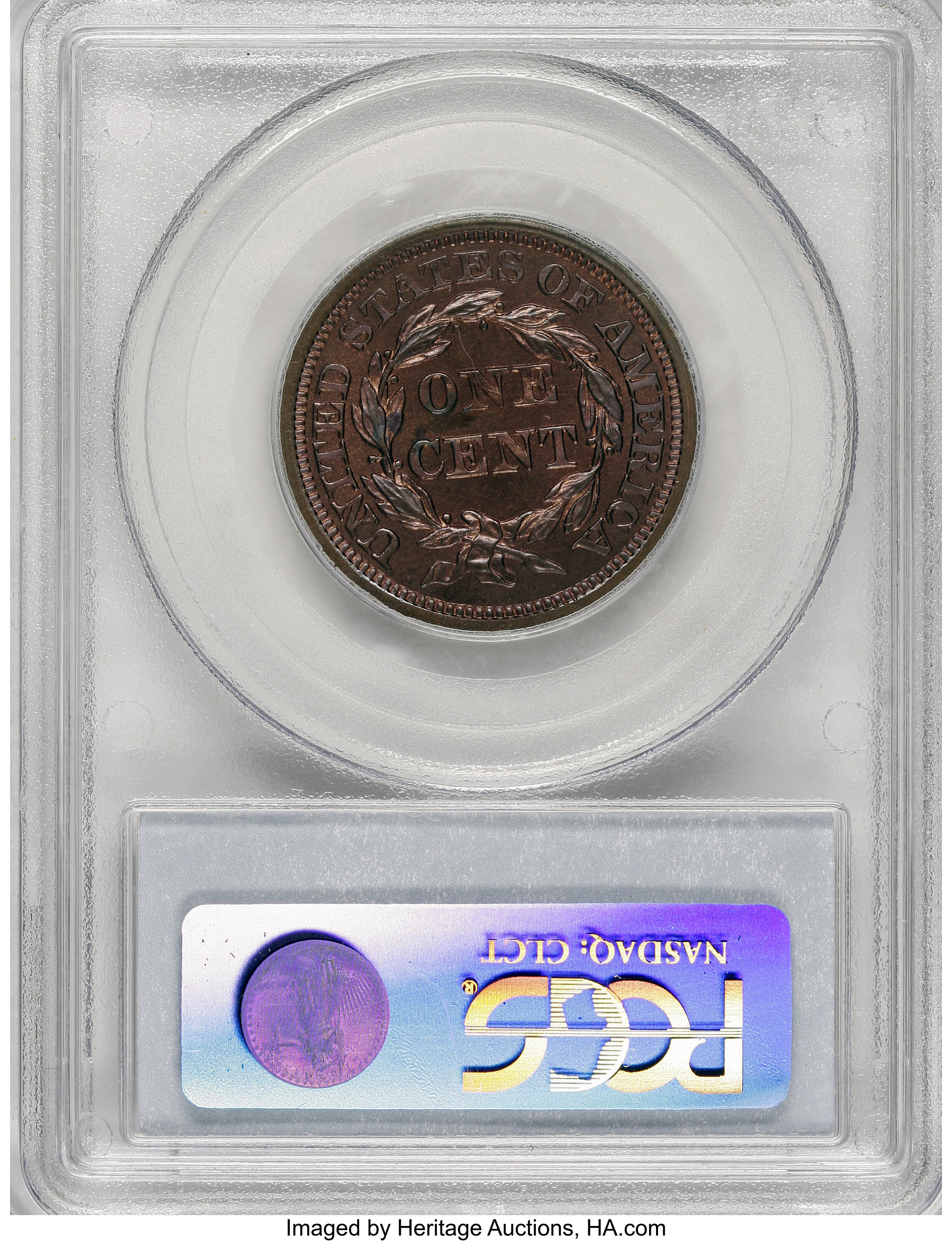 image for: 1855 1C PR64 Red and Brown PCGS....