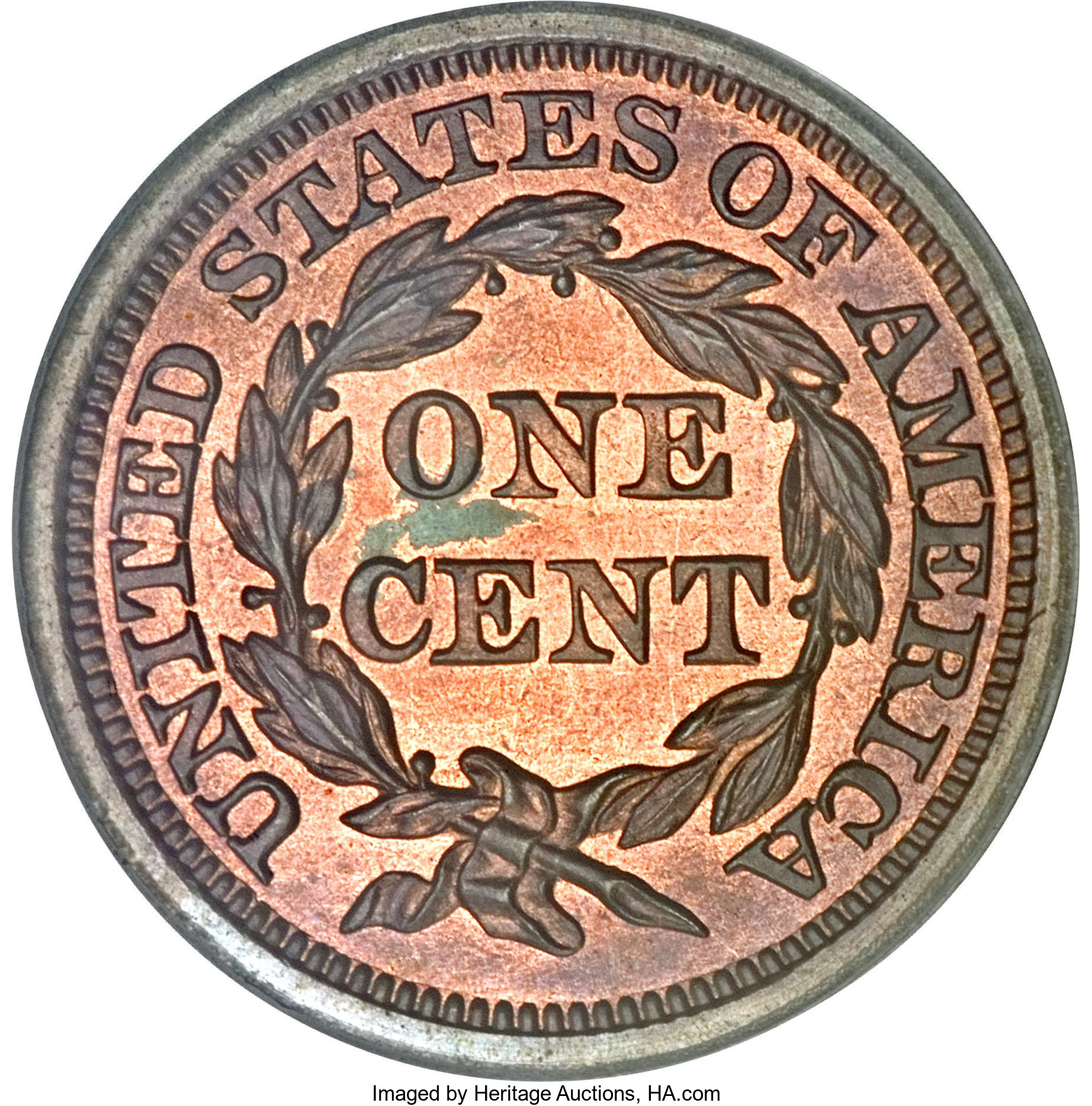 image for: 1855 1C PR64 Red and Brown PCGS....