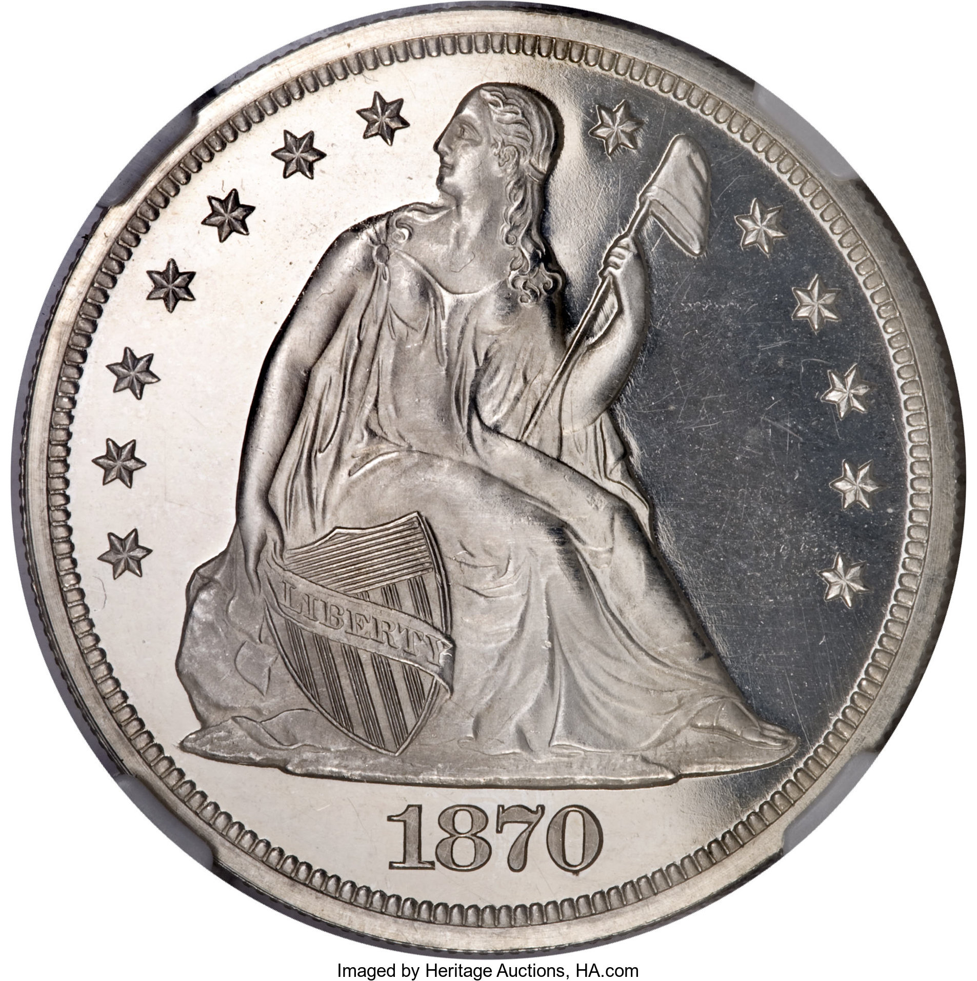 image for: 1870 $1 PR66 Ultra Cameo NGC....