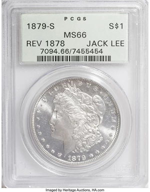 image for: 1879-S $1 Reverse of 1878 MS66 PCGS....