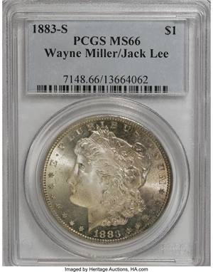 image for: 1883-S $1 MS66 PCGS....