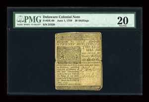 image for: Delaware June 1, 1759 20s PMG Very Fine 20....