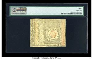 image for: New Hampshire April 29, 1780 $8 PMG Very Fine 30....