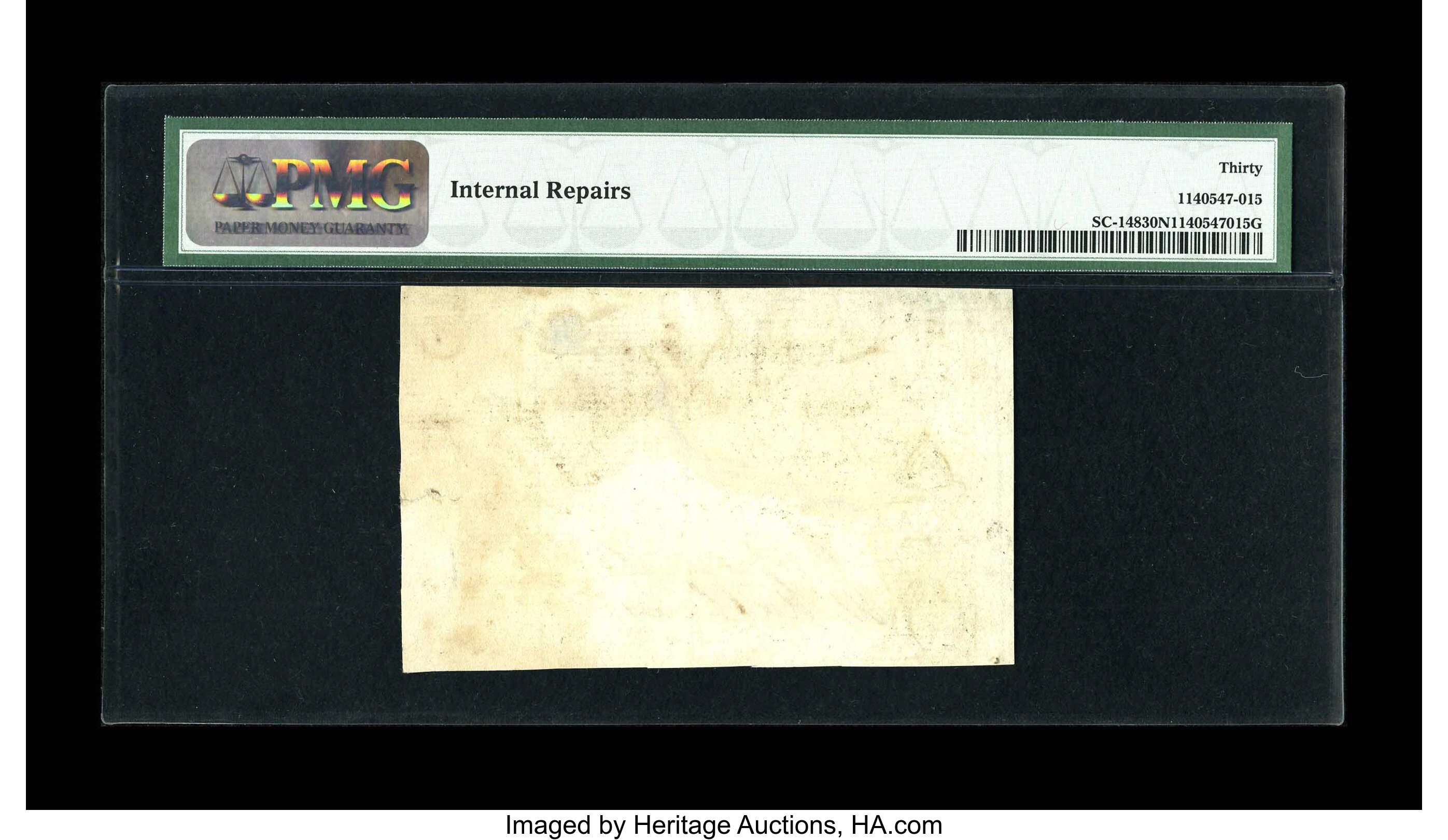 image for: South Carolina April 10, 1778 7s6d PMG Very Fine 30 Net....