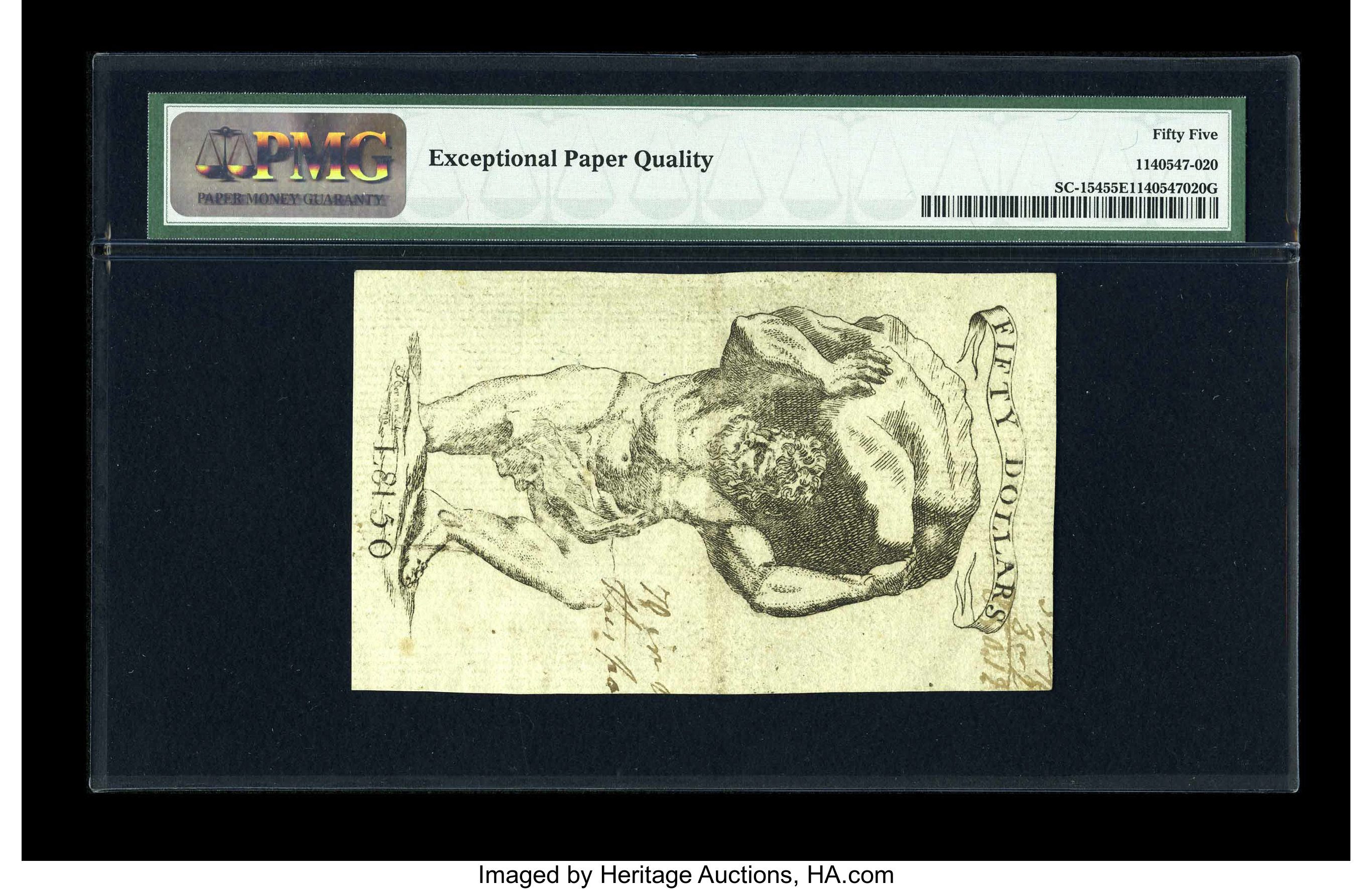 image for: South Carolina February 8, 1779 $50 PMG About Uncirculated 55 EPQ....