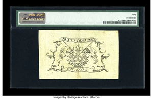 image for: South Carolina February 8, 1779 $60 PMG Extremely Fine 40....