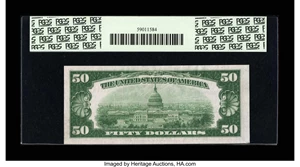 image for: Fr. 1880-D $50 1929 Federal Reserve Bank Note. PCGS Gem New 65....