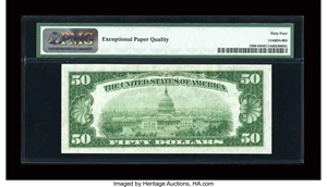 image for: Fr. 1880-D $50 1929 Federal Reserve Bank Note. PMG Choice Uncirculated 64 EPQ....