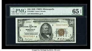 image for: Fr. 1880-I $50 1929 Federal Reserve Bank Note. PMG Gem Uncirculated 65 EPQ....