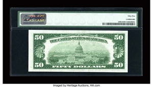 image for: Fr. 1880-I $50 1929 Federal Reserve Bank Note. PMG About Uncirculated 55....