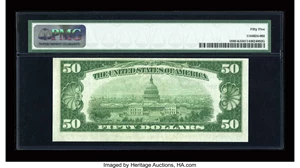 image for: Fr. 1880-K $50 1929 Federal Reserve Bank Note. PMG About Uncirculated 55....