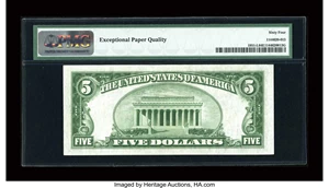 image for: Fr. 1951-L $5 1928A Federal Reserve Note. PMG Choice Uncirculated 64 EPQ....