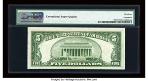 image for: Fr. 1956-K* $5 1934 Mule Federal Reserve Note. PMG Choice Uncirculated 64 EPQ....