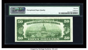 image for: Fr. 2101-A $50 1928A DGS Federal Reserve Note. PMG Gem Uncirculated 65 EPQ....