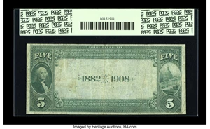 image for: San Francisco, CA - $5 1882 Date Back Fr. 532 The First NB Ch. # (P)1741...