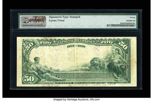 image for: New Orleans, LA - $50 1902 Date Back Fr. 668 The Whitney-Central NB Ch. # 3069...