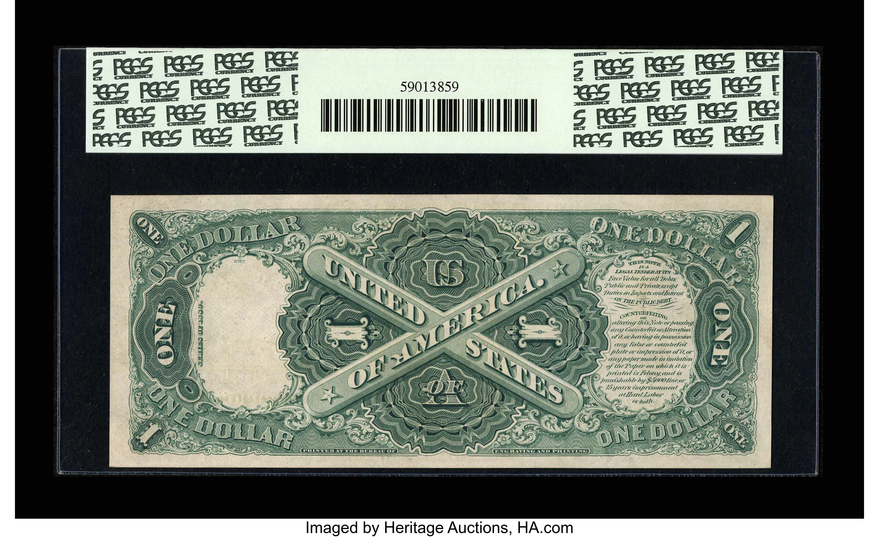 image for: Fr. 33 $1 1880 Legal Tender PCGS New 62PPQ....